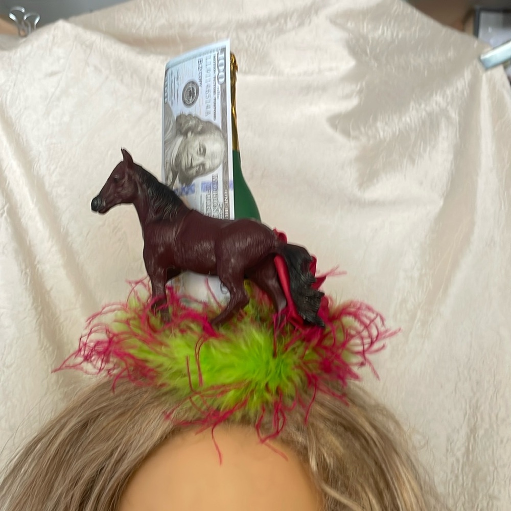 Kentucky Derby Hat Headband, Horse, Booze, Money, Betting